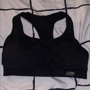 black sports bra with pads